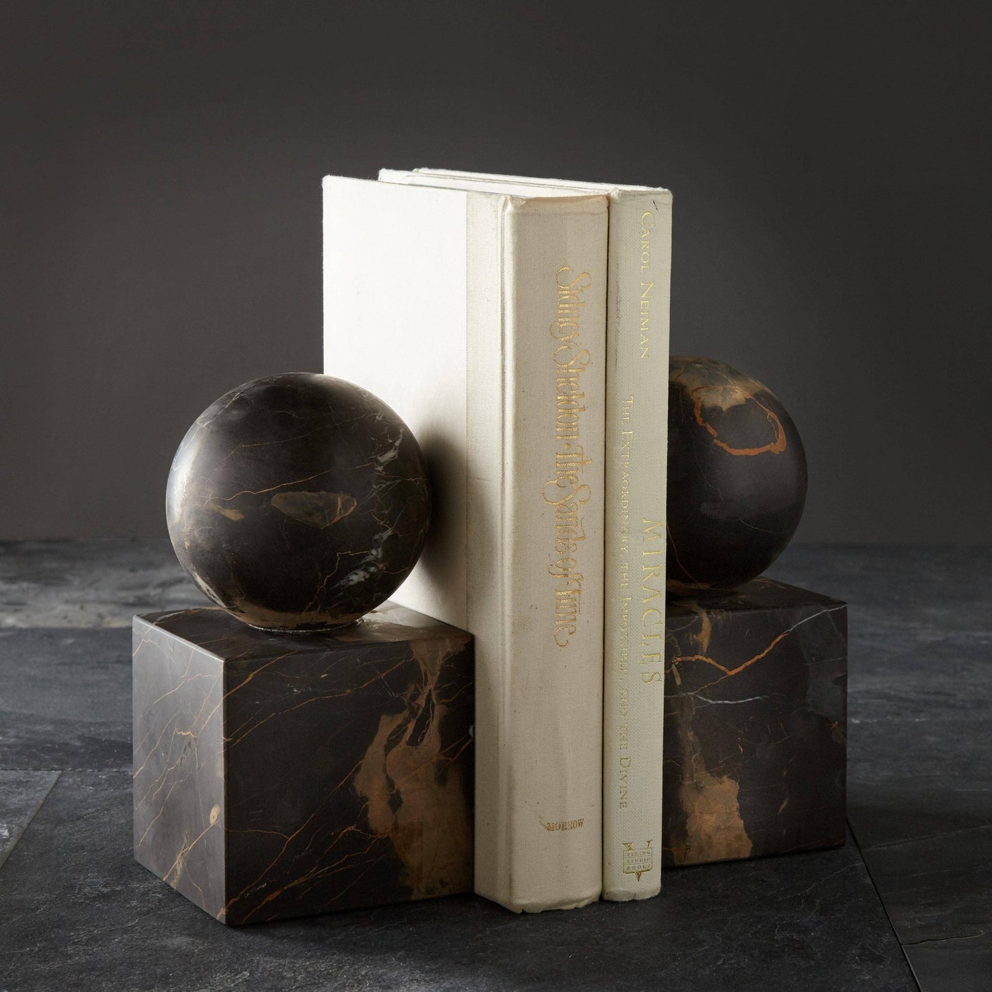 NOIR MARBLE BOOKENDS - Shannan Bower Home
