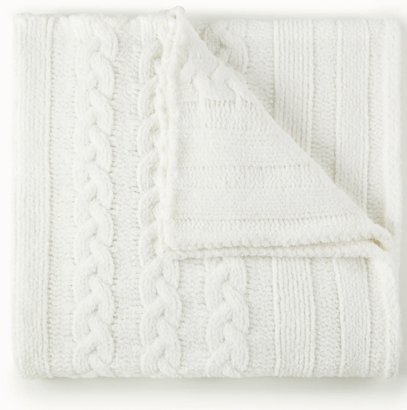 CABLE KNIT THROW - Shannan Bower Home