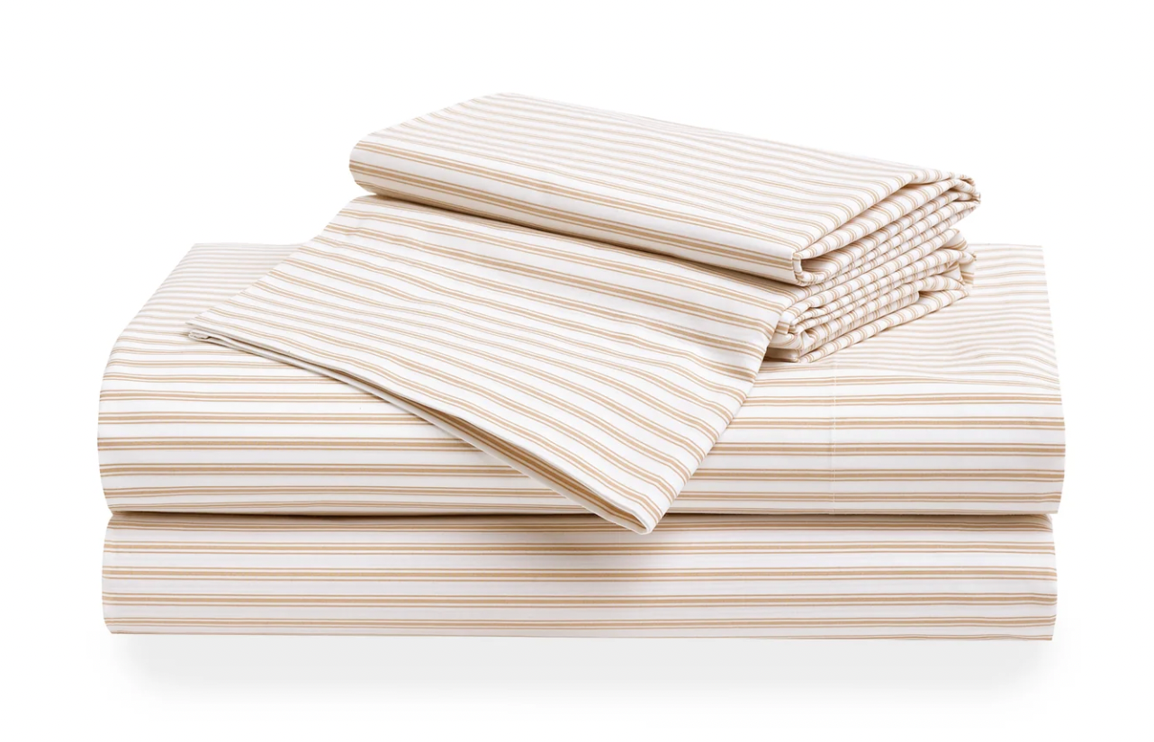 TICKING STRIPE PERCALE SHEET SET