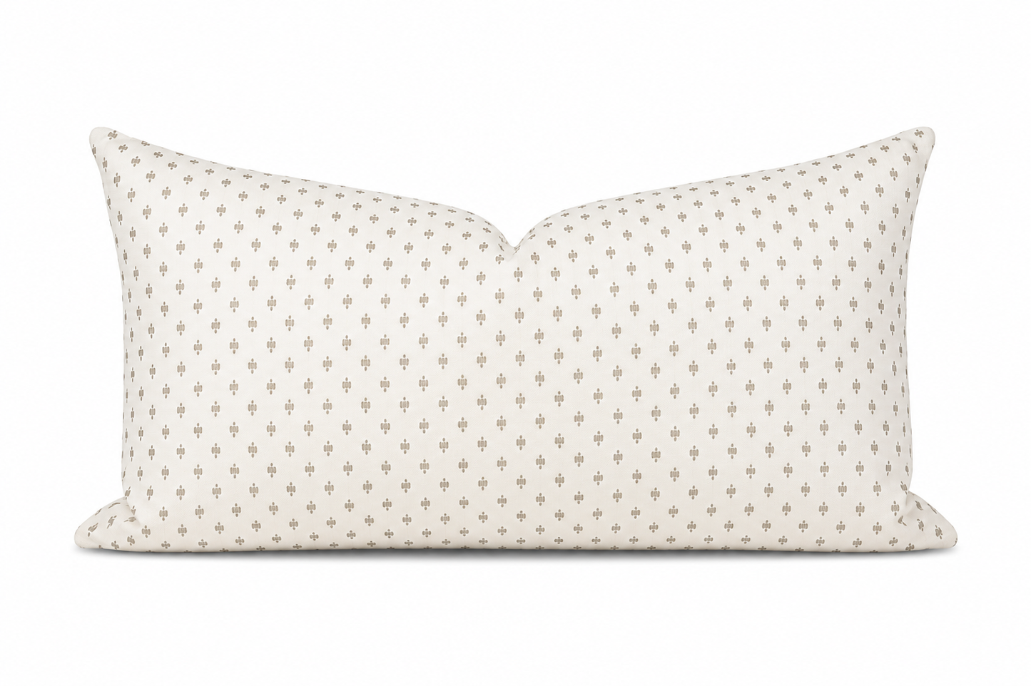 Decorative pillow with subtle pattern on a white background