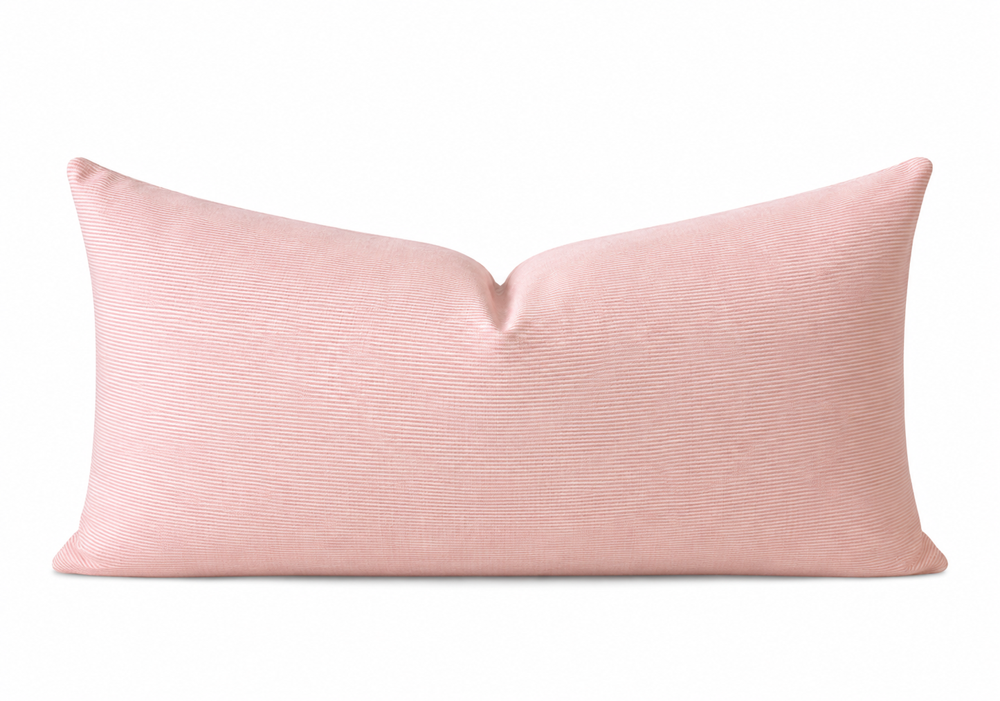 Pink Lumbar Pillow on a white background