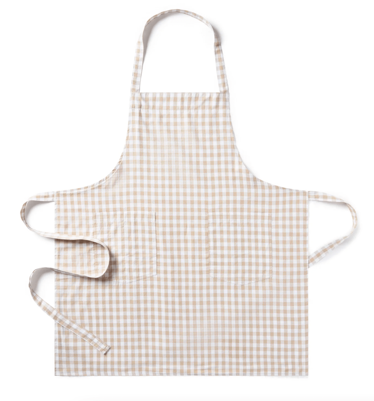 GINGHAM CAMEL APRON - Shannan Bower Home