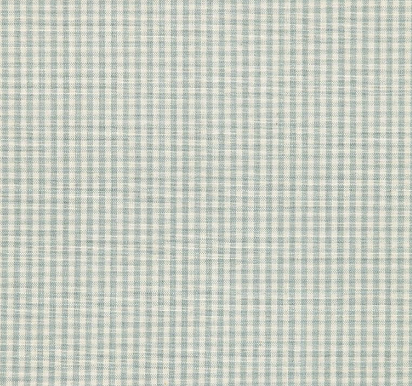 Light blue and white gingham fabric close-up