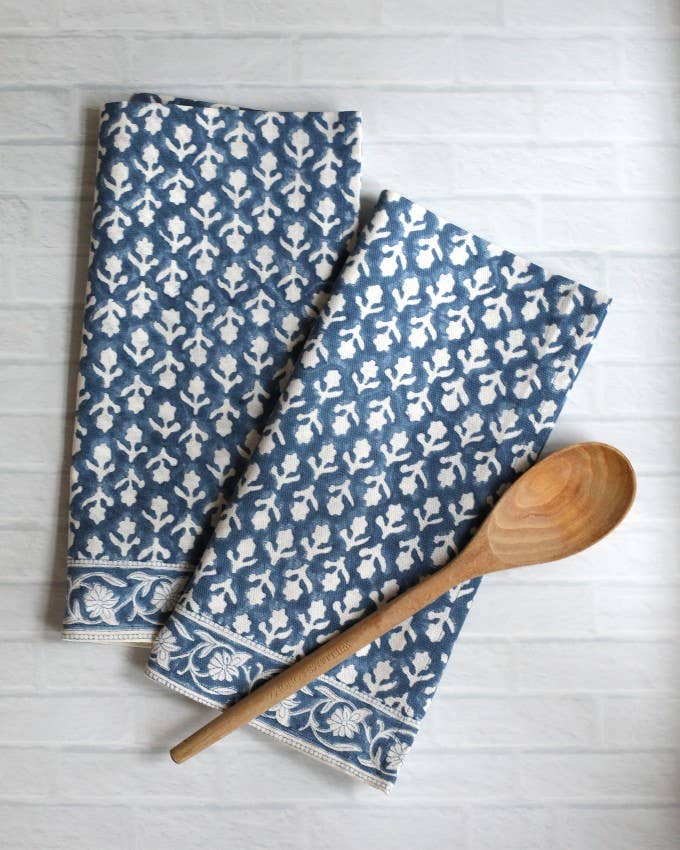 INDIGO KITCHEN TOWEL, Set of 2