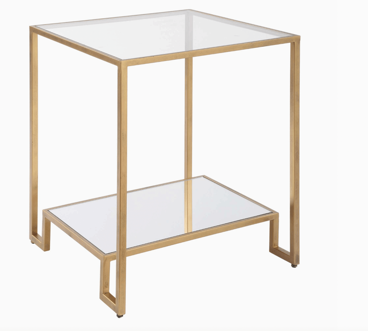 Antique Gold Nightstand / End Table