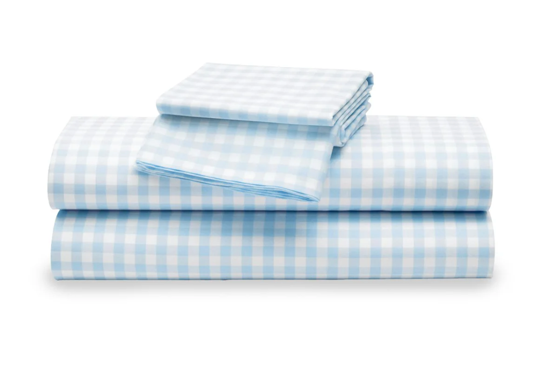 GINGHAM PERCALE SHEET SET