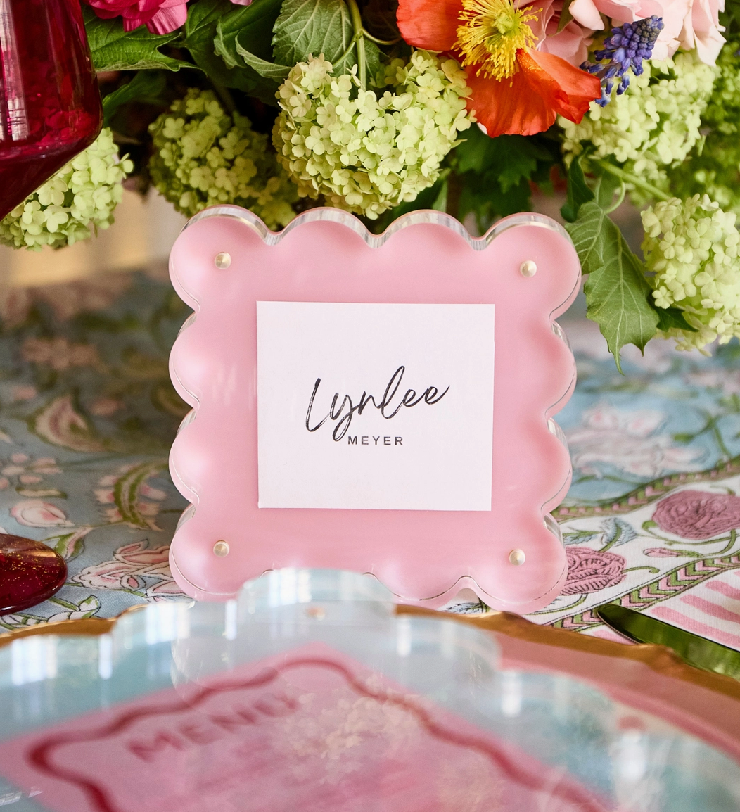 LIGHT PINK MINI ACRYLIC PICTURE FRAME
