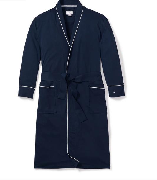 MEN'S LUXE PIMA ROBE - Navy