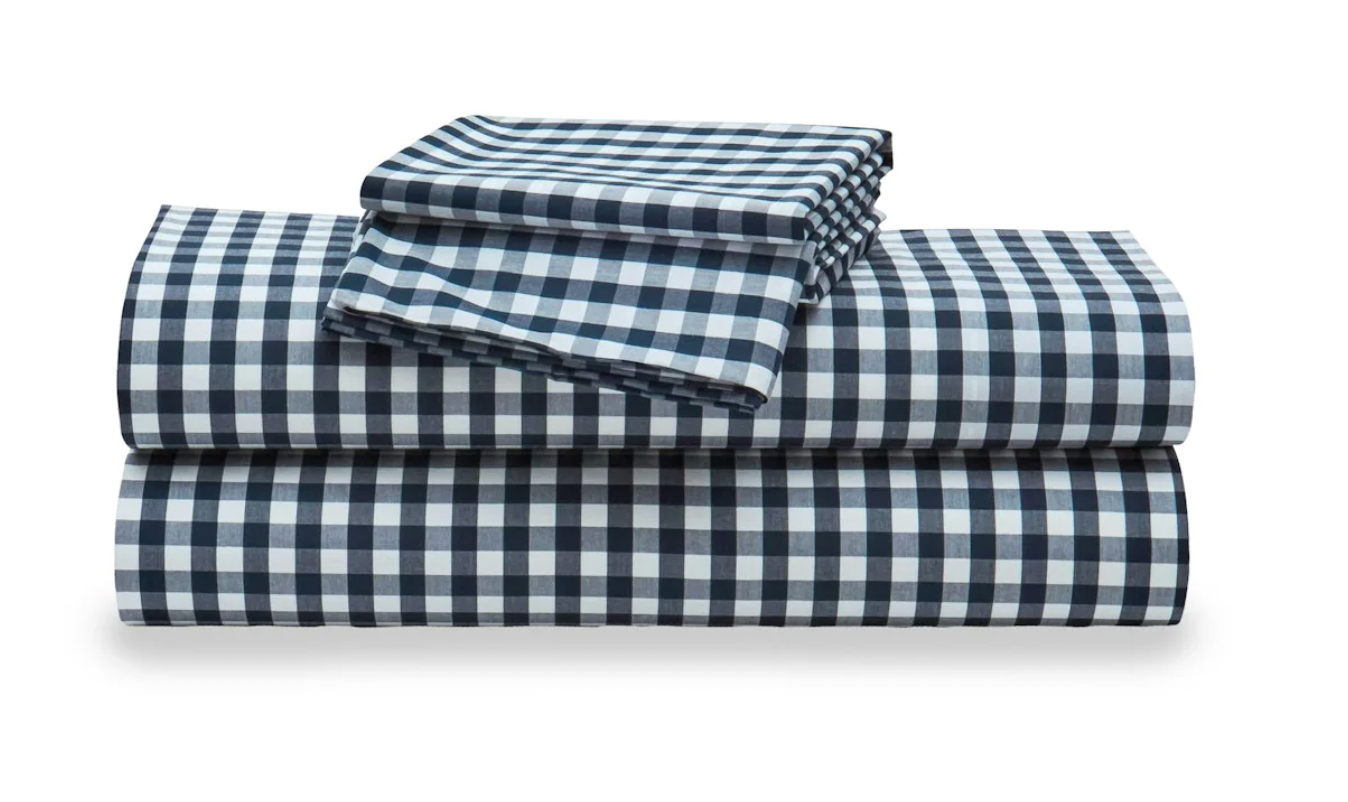 GINGHAM PERCALE SHEET SET