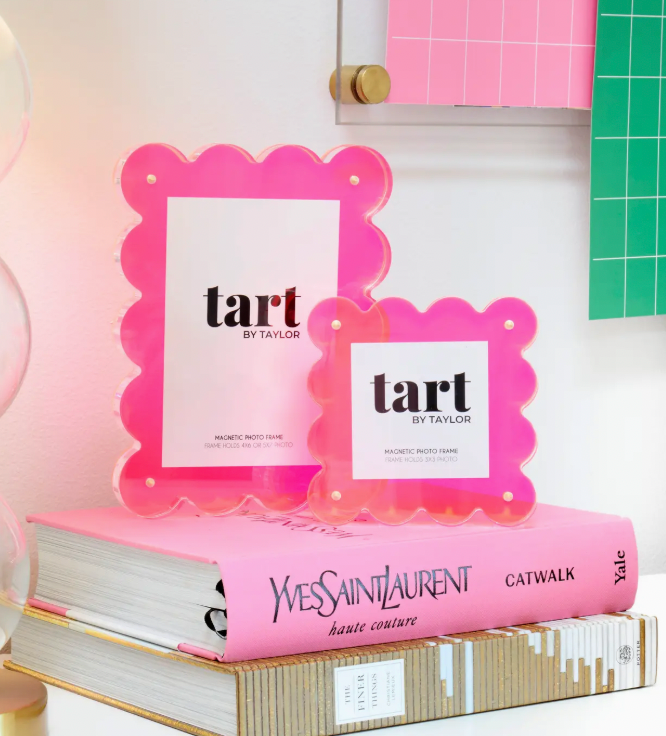 NEON PINK MINI ACRYLIC PICTURE FRAME