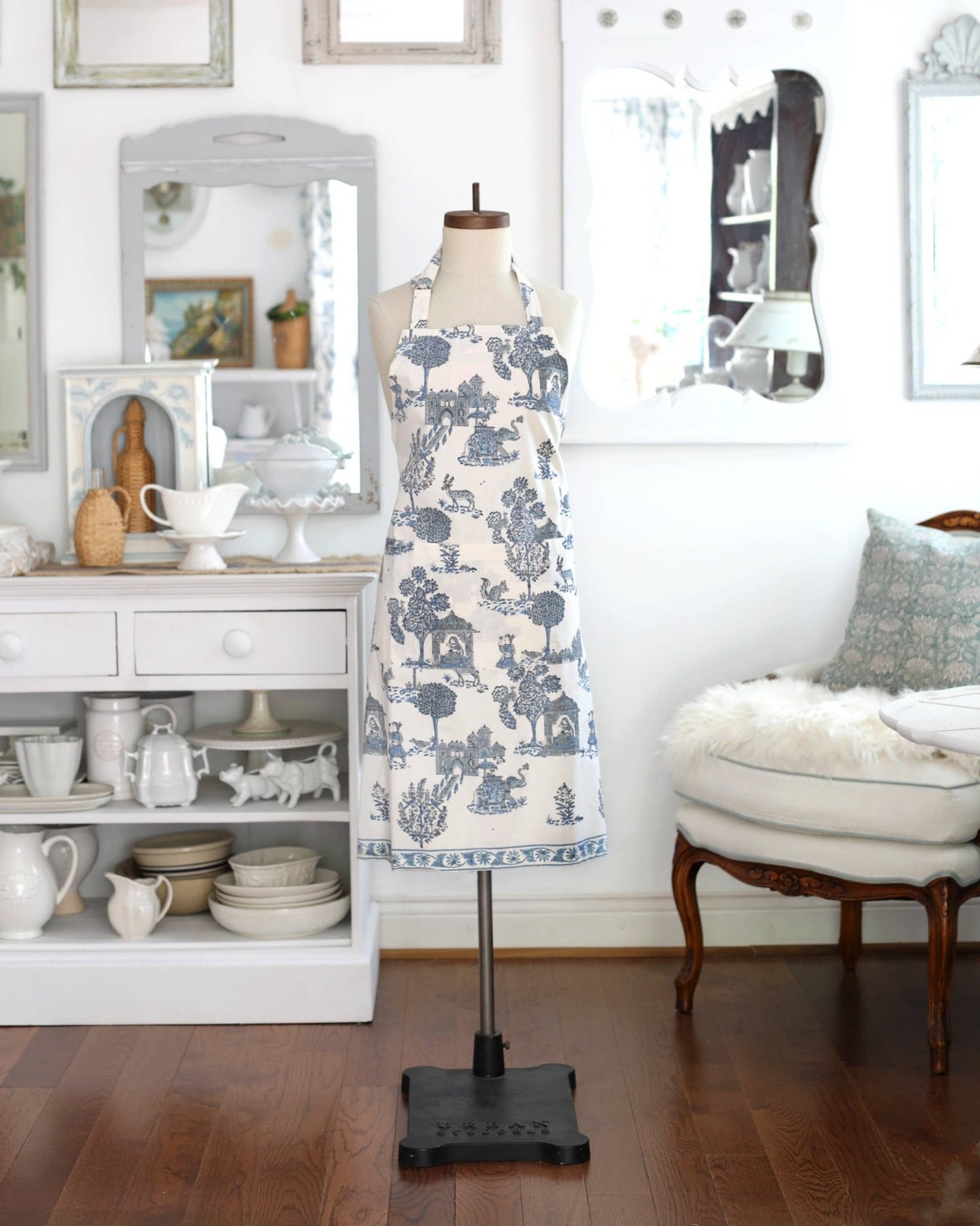 POLLY BLUE APRON - Shannan Bower Home