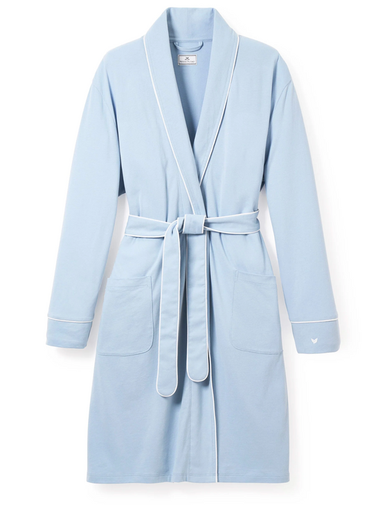 WOMEN'S LUXE PIMA ROBE - French Blue