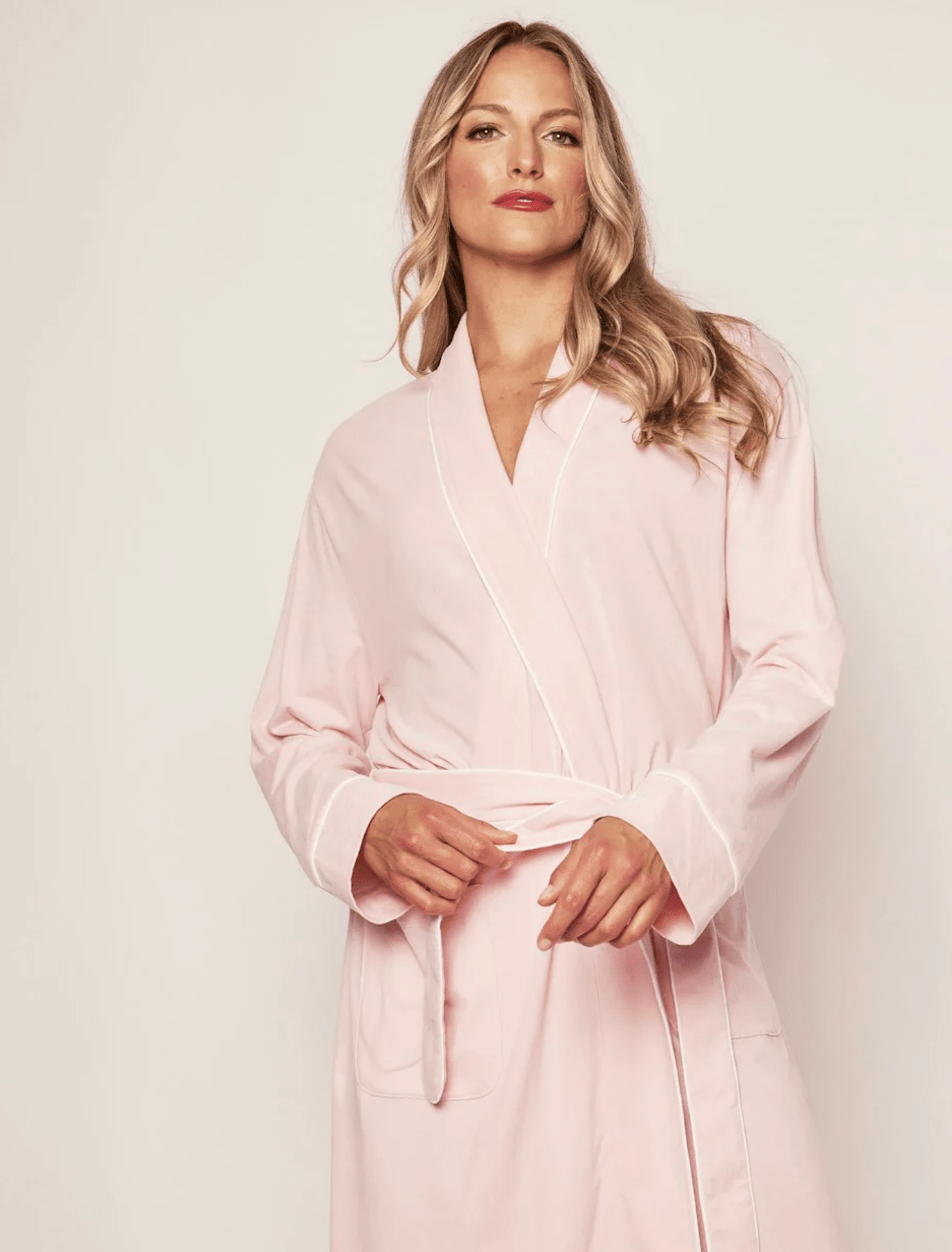 WOMEN'S LUXE PIMA ROBE - Pink - Shannan Bower Home
