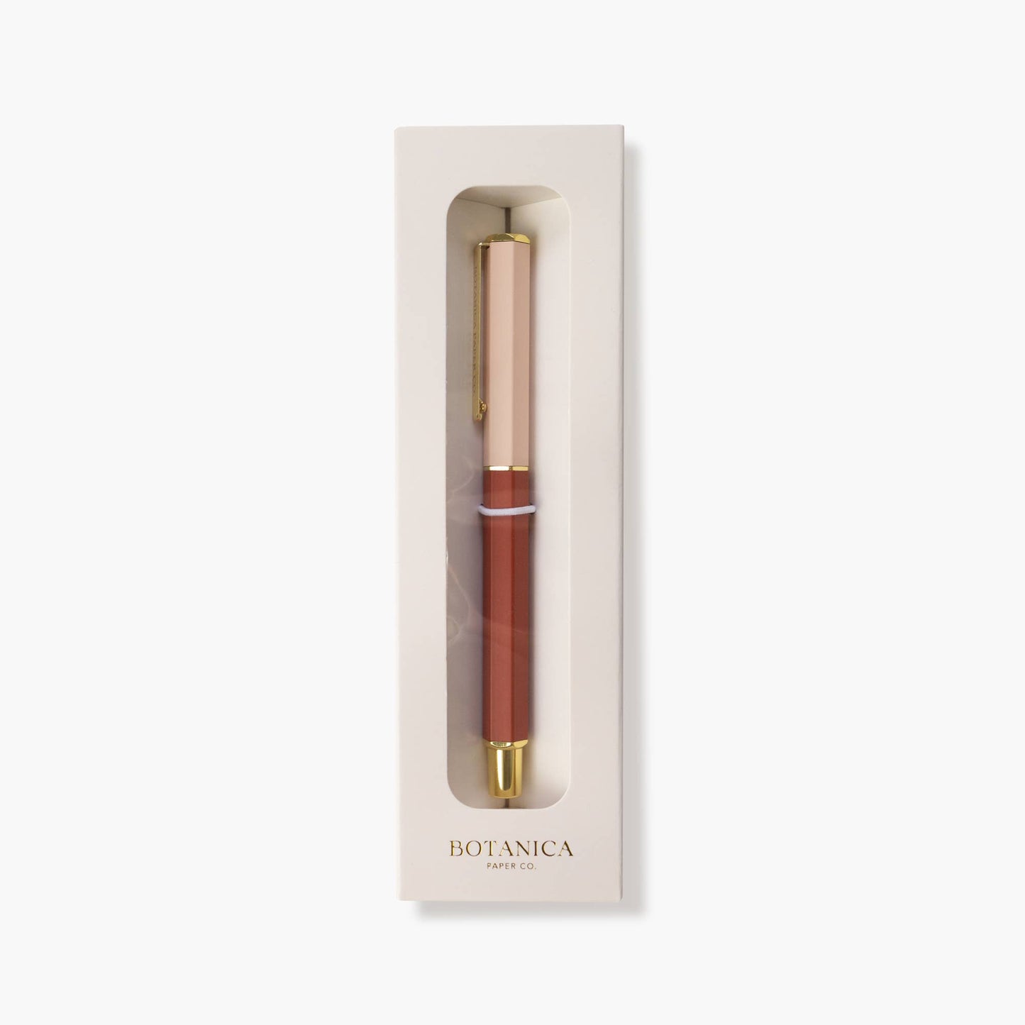 ROSE TERRACOTTA | ROLLERBALL PEN - Product image highlighting color, material, and overall design
