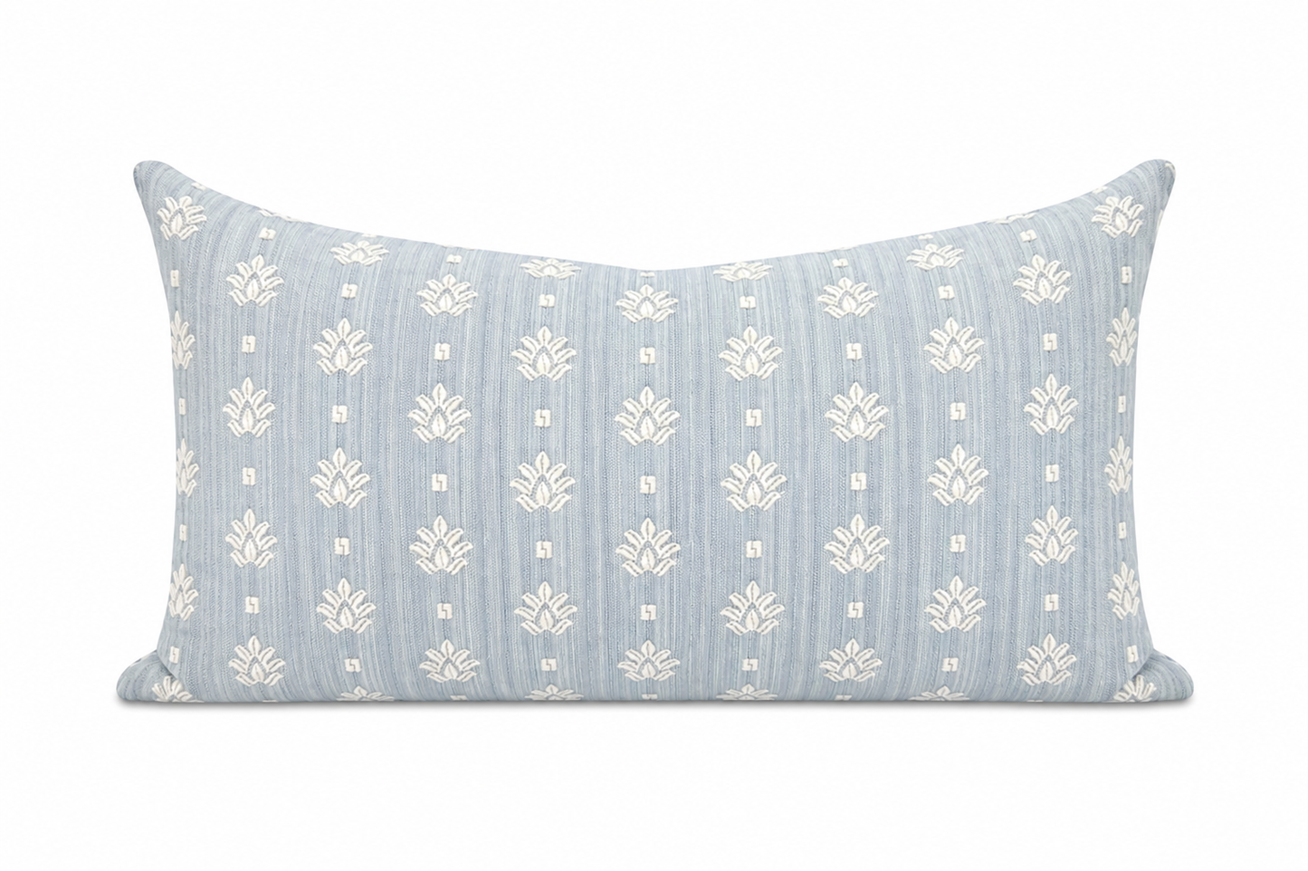 Blue Lumbar Pillow on white background