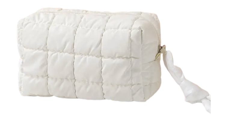 Puffer Toiletry Bag - White