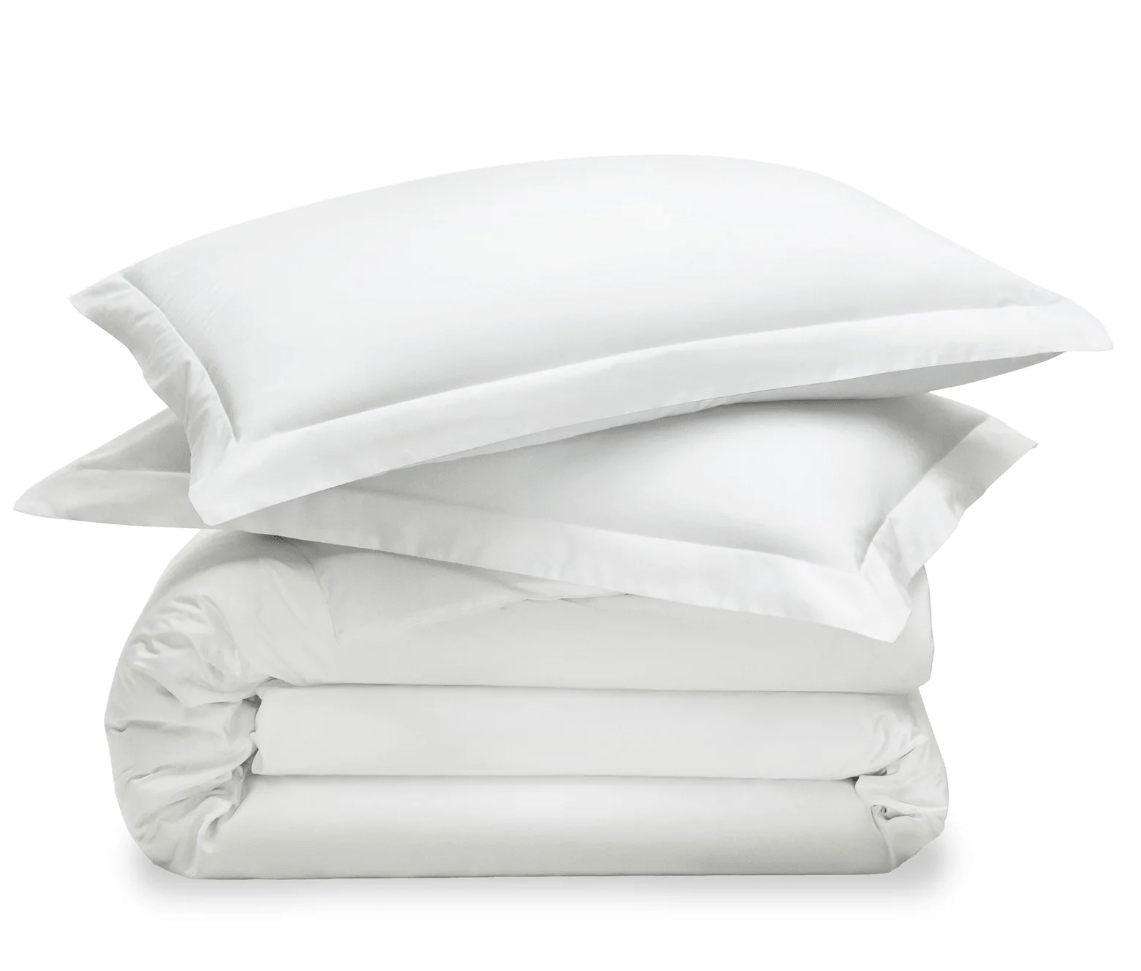 LUXE WHITE PERCALE DUVET SET - Shannan Bower Home