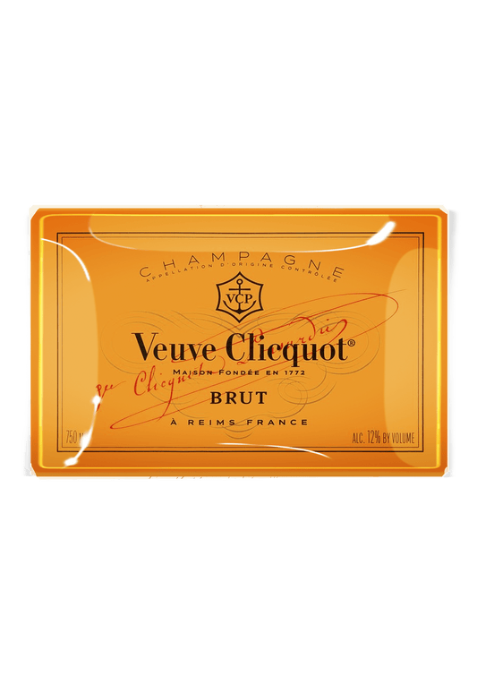 VEUVE CLICQUOT BRUT DECOUPAGE GLASS TRAY - Shannan Bower Home