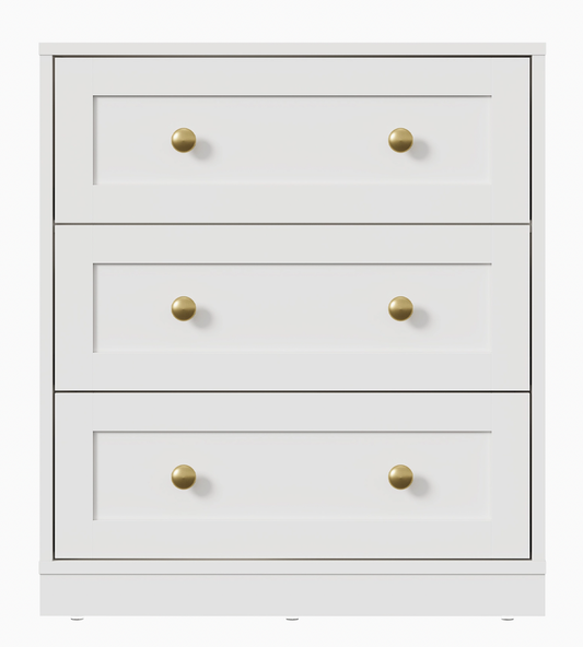 3 Drawer Dresser / Nightstand - White