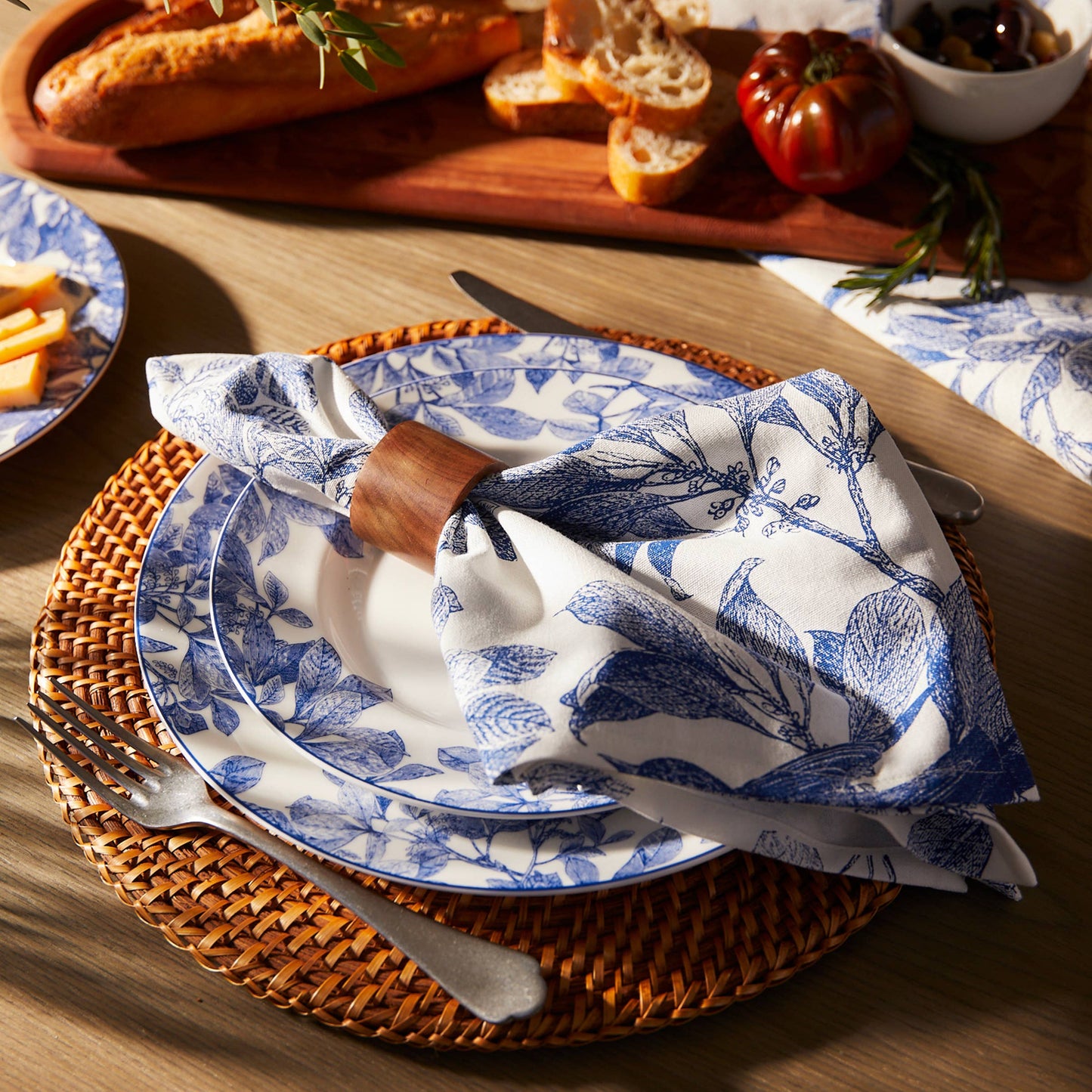 ARBOR BIRDS DINNER NAPKIN BLUE ( Set of 4 )
