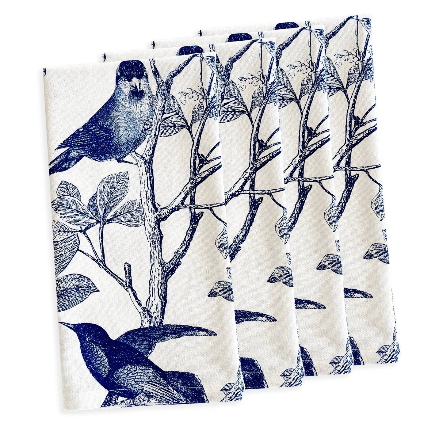 ARBOR BIRDS DINNER NAPKIN BLUE ( Set of 4 )  Product image highlighting color, material, and overall design