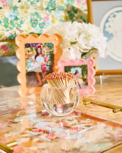 ACRYLIC ROUND MATCH STRIKER | Orange - Product image highlighting color, material, and overall design. Bower Home