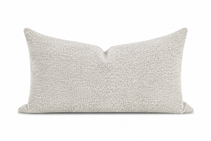 Textured gray pillow on a white background