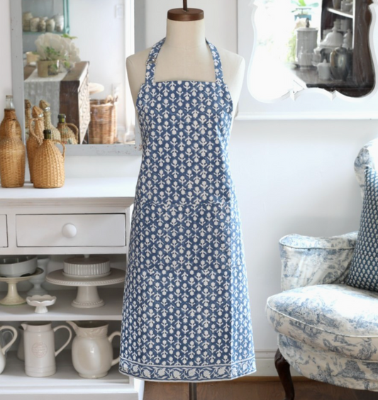 Blue and White Apron | The Charlotte