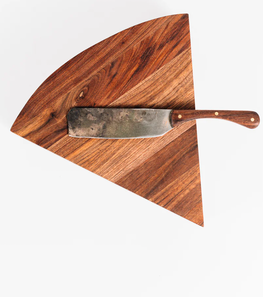 CHEESE BLOCK AND HAND FORGED KNIFE