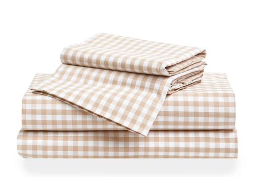 GINGHAM PERCALE SHEET SET