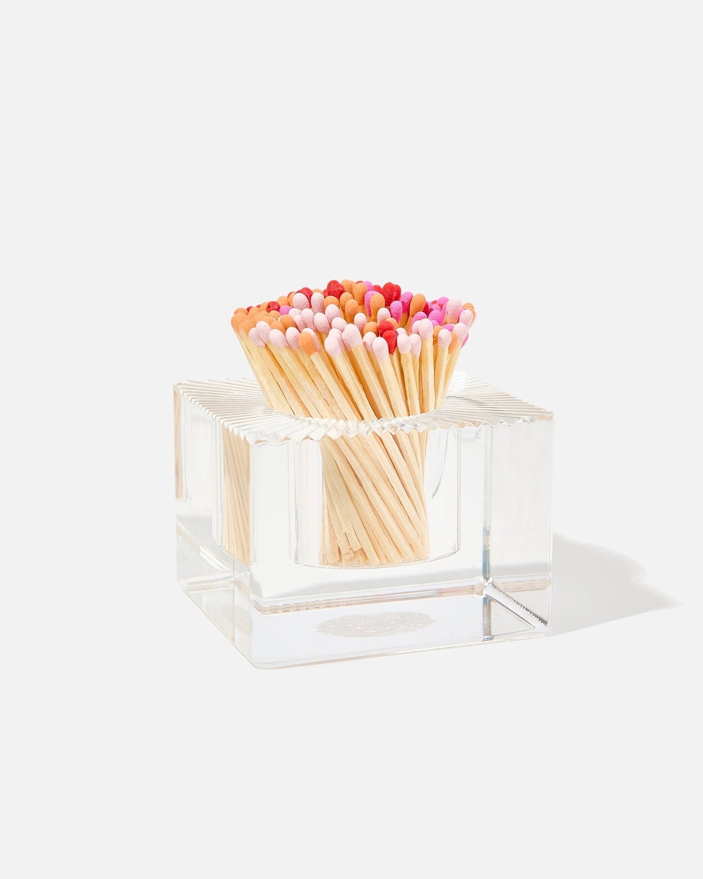 Colorful Decorative Matches in Acrylic Match Holder | Sunset Matches