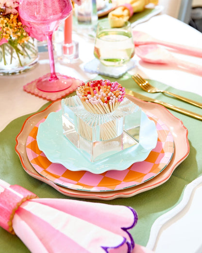 Colorful Decorative Matches in Acrylic Match Holder | Sunset Matches
