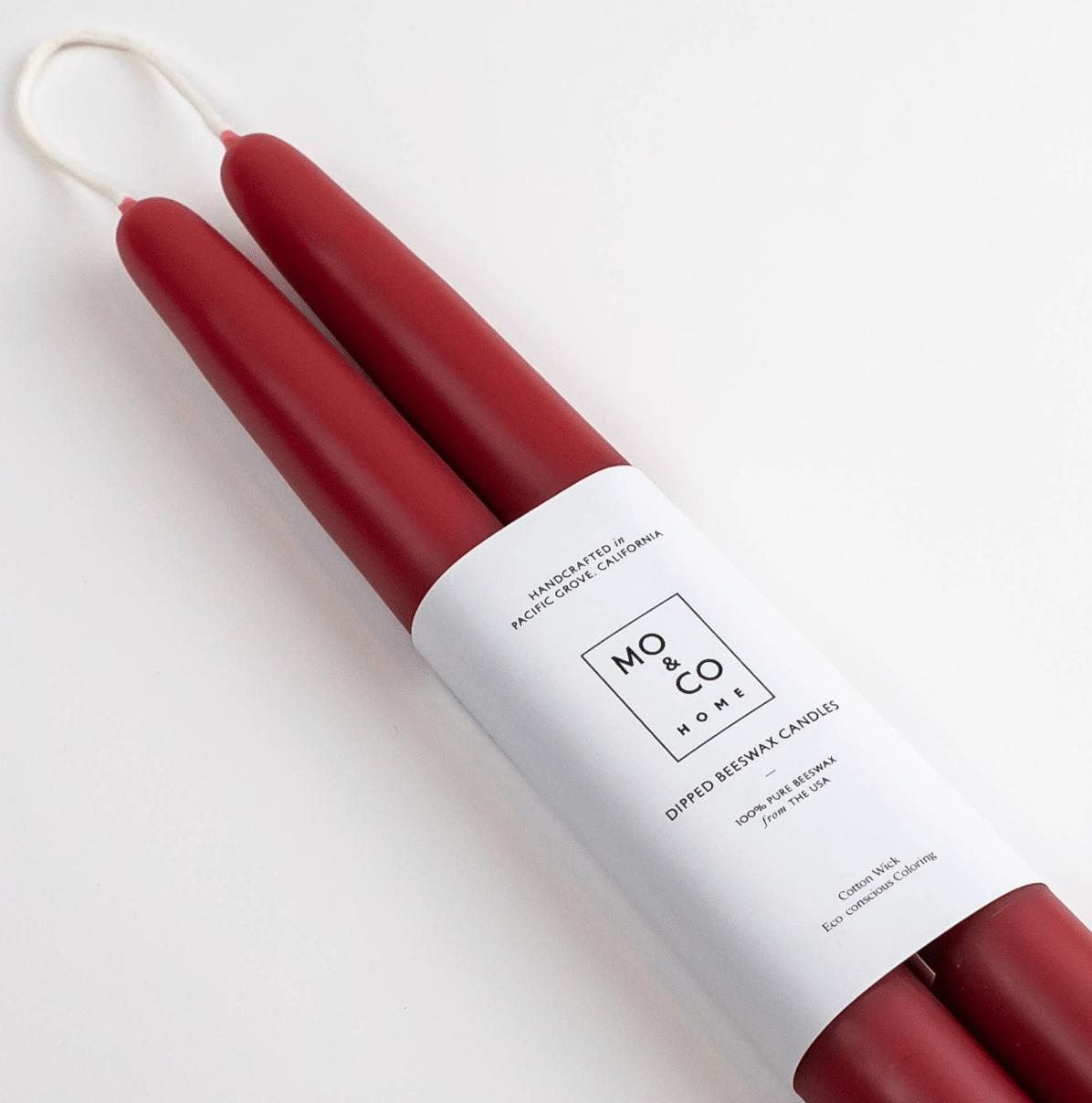 DIPPED BEESWAX TAPER CANDLE 10" product image highlighting color, material, and overall design