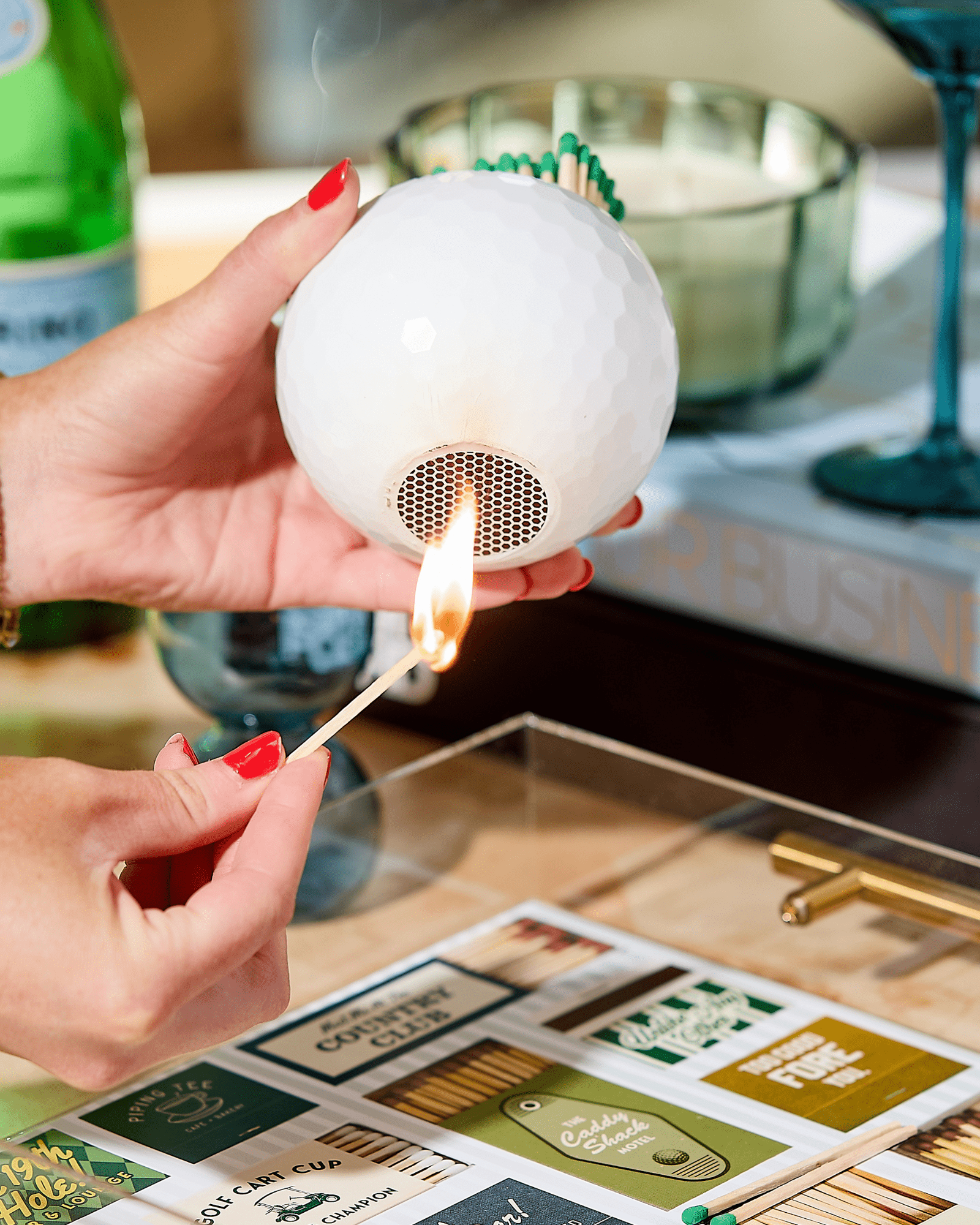 GOLF MATCH STRIKER | Green - Product image highlighting color, material, and overall design. Bower Home