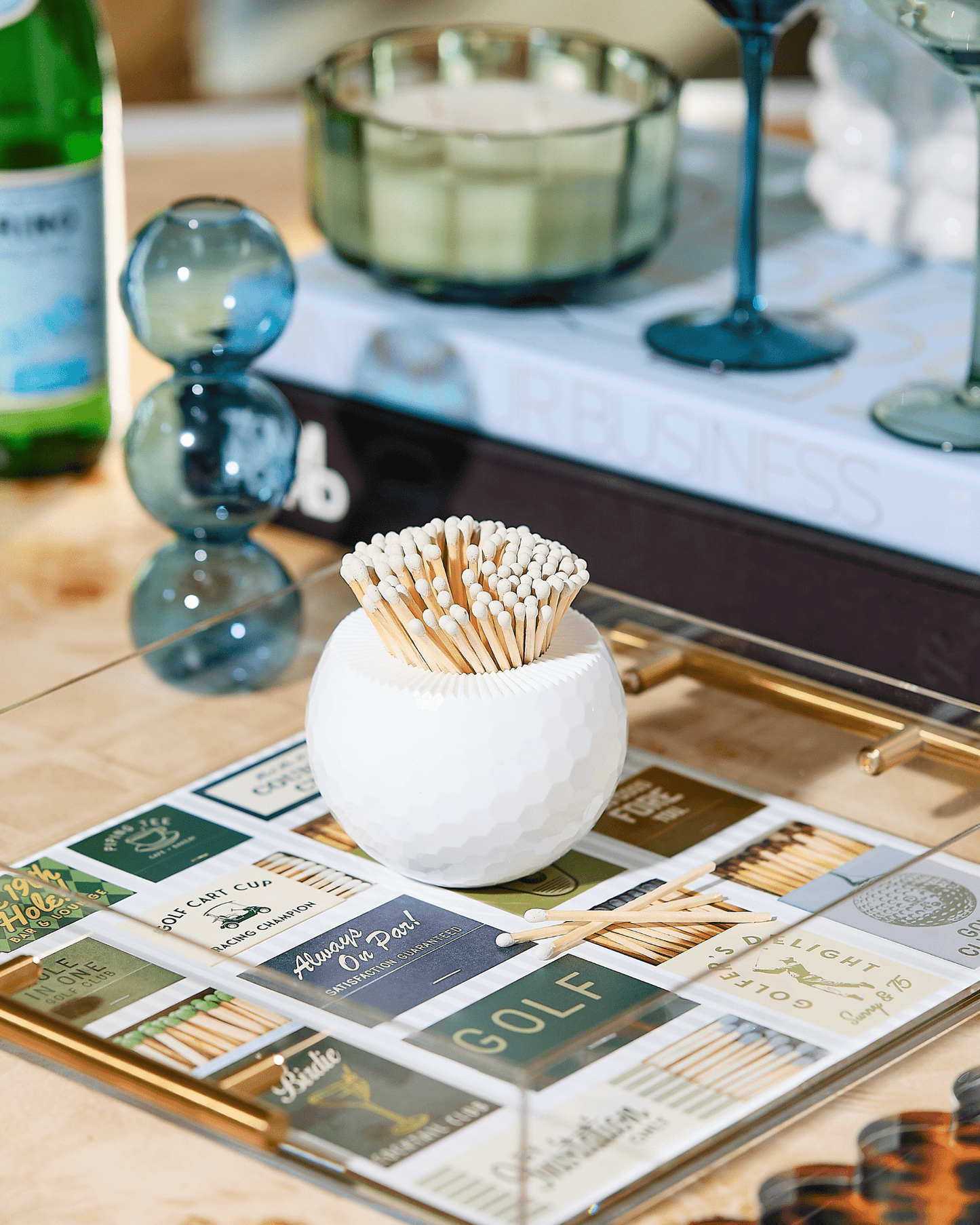 GOLF MATCH STRIKER | White  Product image highlighting color, material, and overall design. Bower Home