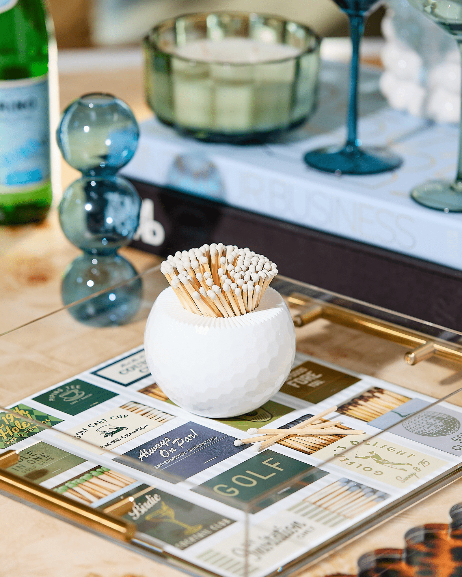 GOLF MATCH STRIKER | White  Product image highlighting color, material, and overall design. Bower Home