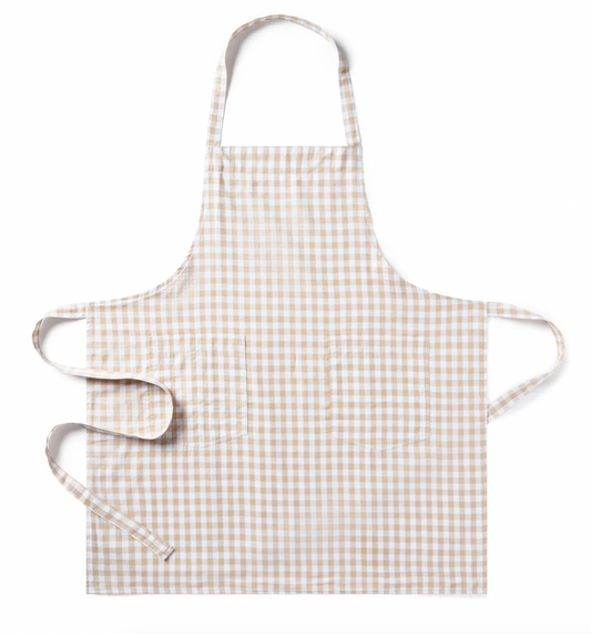 GINHGAM CAMEL APRON