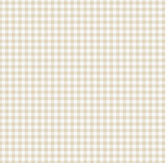 Beige and white gingham check pattern