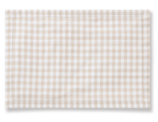 GINGHAM CAMEL PLACEMAT ( Set of 4 ) - Shannan Bower Home