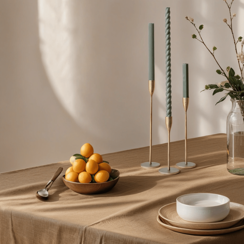 HANDCRAFTED ANTIQUE BRASS CANDLESTICK - (S/3) product image highlighting color, material, and overall design