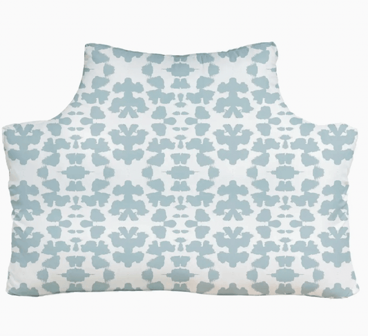 Headboard pillow by laura park in the color blue.