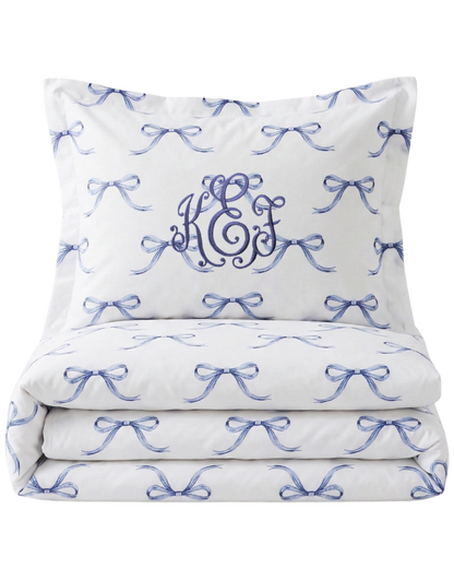 Kinsley Blue Bows Bedding Bundle