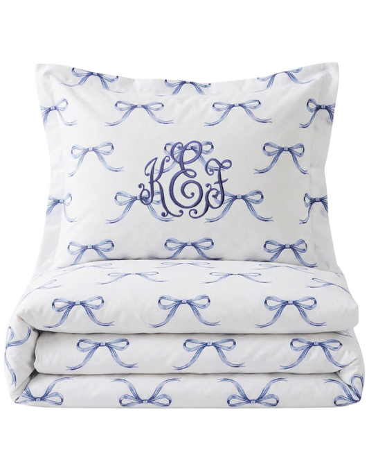 Kinsley Blue Bows Bedding Bundle