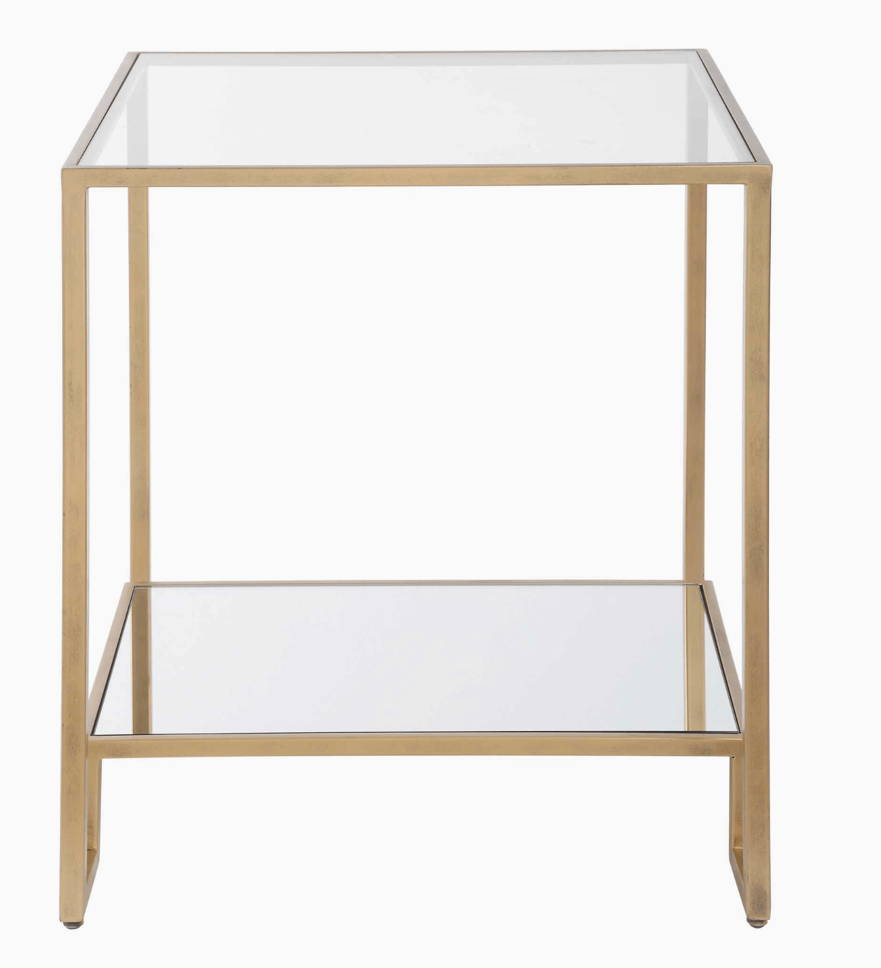 Antique Gold Nightstand / End Table