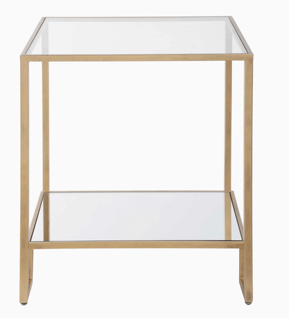 Antique Gold Nightstand / End Table