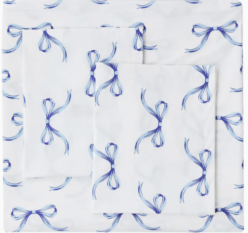 Kinsley Blue Bows Bedding Bundle