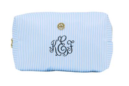 Stripe Toiletry Bag - Blue