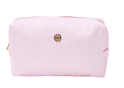Stripe Toiletry Bag - Pink