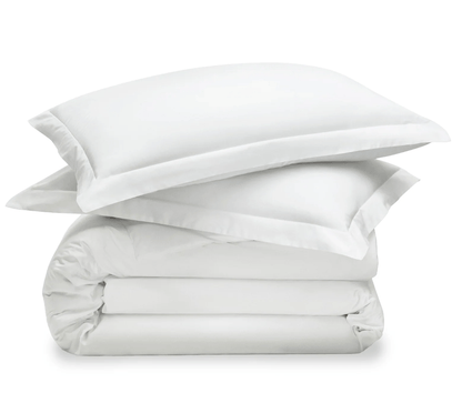 LUXE WHITE PERCALE DUVET SET - Shannan Bower Home