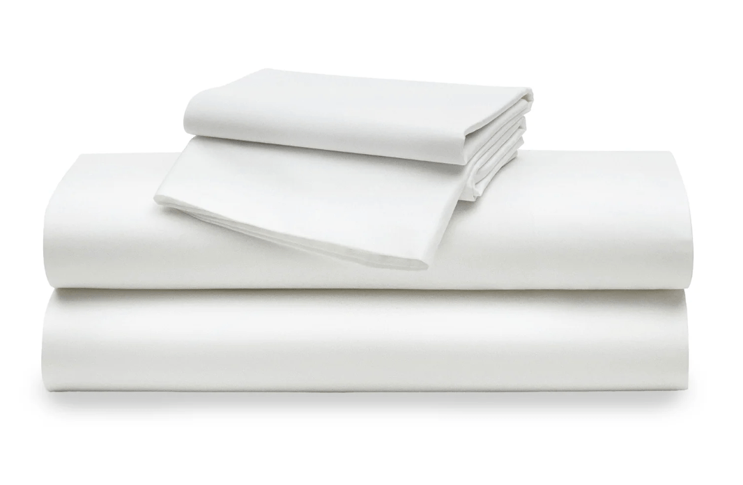 LUXE WHITE SATEEN SHEET SET Product image highlighting color, material, and overall design.Shannan Bower Home